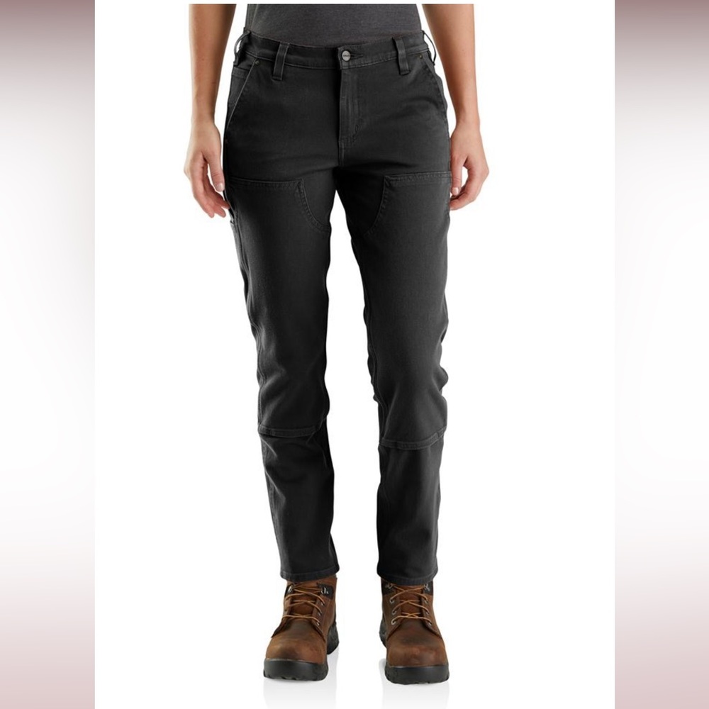 Carhartt Womens Double Knee Relaxed Fit Stretch Twill Pants